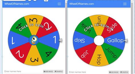 2 random wheel spinners.